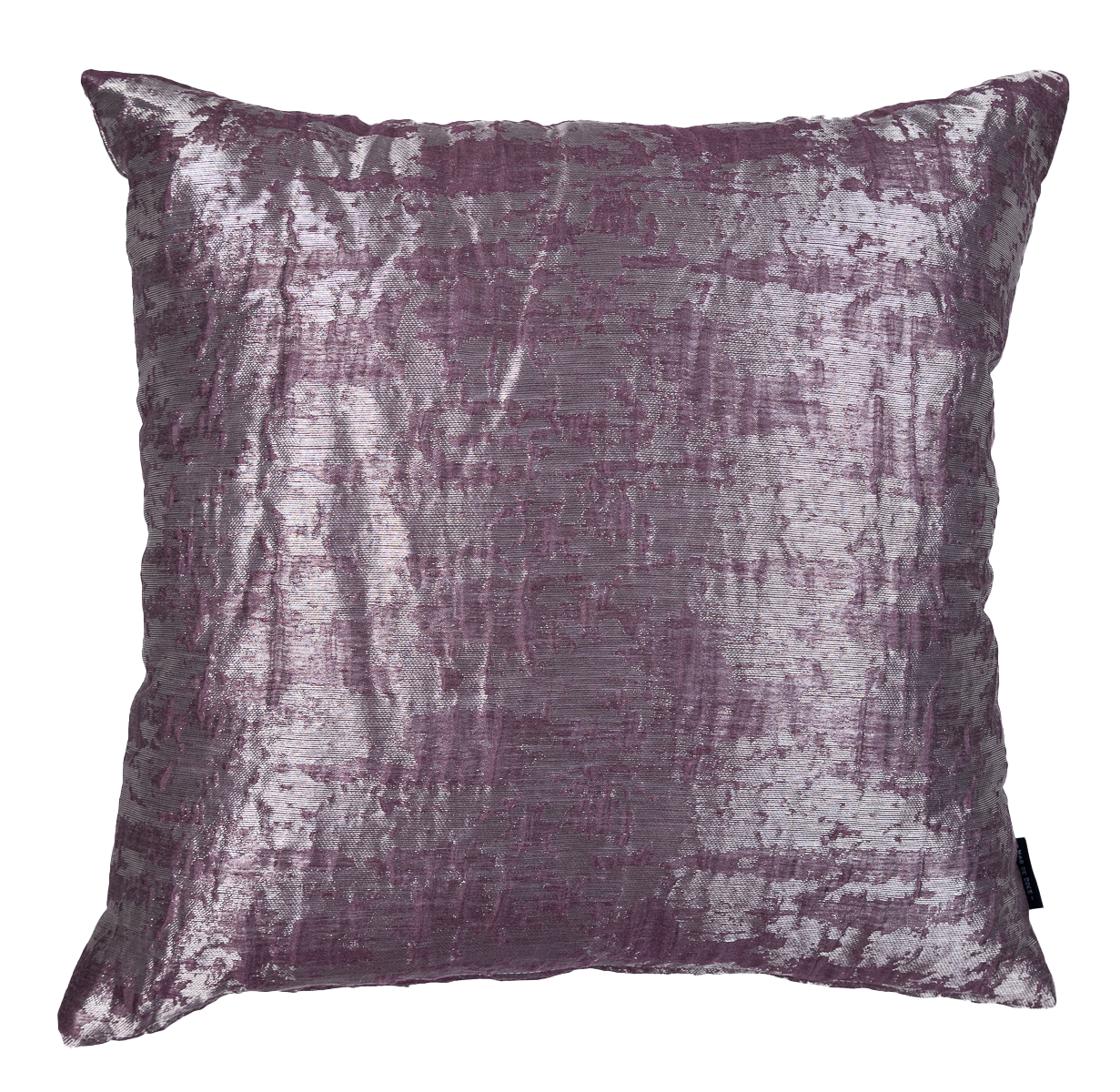 Plum/Silver Metallic Waves Pillow Cover & Insert